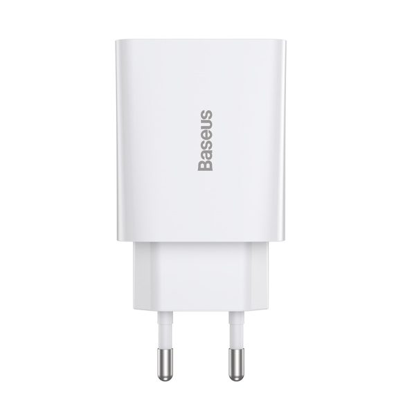 Baseus Speed ​​Mini hálózati töltő 1xUSB-C csatlakozással PD 20W - fehér