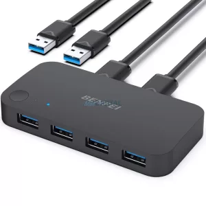 BENFEI Switch kapcsoló USB 3.0 4in1 négy eszközhöz fekete
