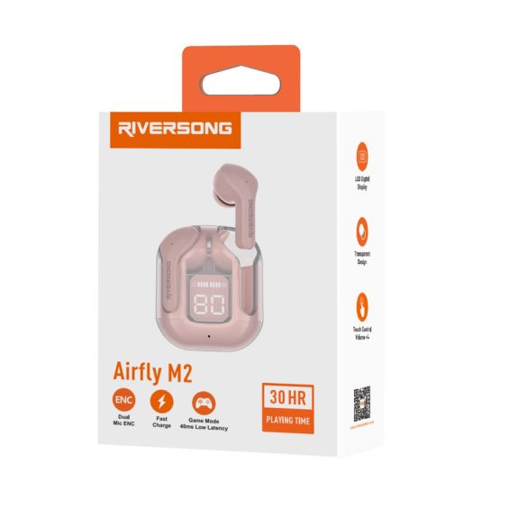 Riversong EA233 AirFly M2 Bluetooth fülhallgató TWS - rózsaszín