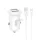 XO autós töltő CC67 12W 2x USB fekete + USB - USB-C kábel