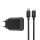 WIWU Wi-U002 hálózati töltő 1xUSB-A és 1xUSB-C csatlakozással + USB-C - Lightning kábel PD QC 20W - fekete WIWU Wi-U002 hálózati töltő 1xUSB-A és 1xUSB-C csatlakozással + USB-C - Lightning kábel PD QC 20W - fekete