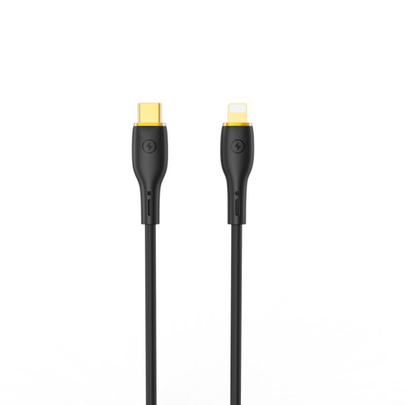 WIWU YQ01 Type-C - Lightning kábel 30W 1.2m - fekete