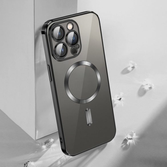 VMax Electroplating Mag TPU MagSafe-kompatibilis tok iPhone 14 Pro - fekete