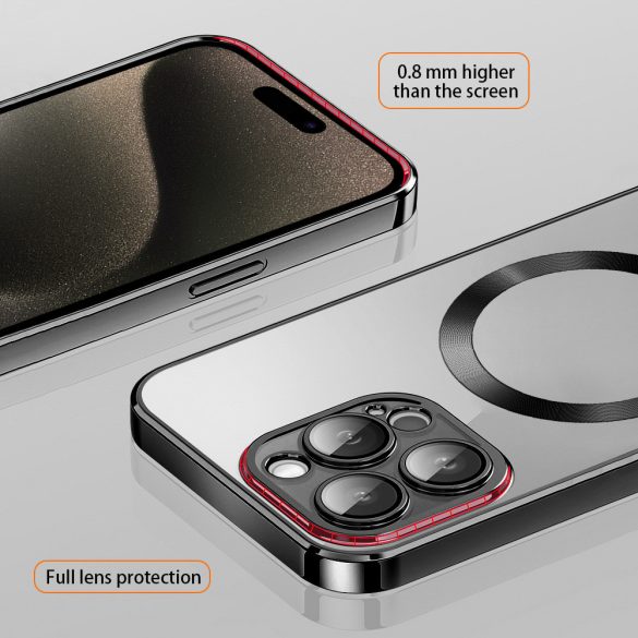 VMax Electroplating Mag TPU MagSafe-kompatibilis tok iPhone 14 Pro - fekete