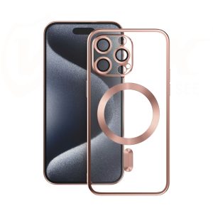 VMax Electroplating Mag TPU MagSafe-kompatibilis tok iPhone 14 Pro - rózsaarany színű