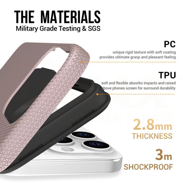 VMax Triangle tok iPhone 14 Pro - rózsaarany színű