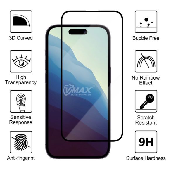 VMax 9D edzett üveg Xiaomi Redmi Note 13 Pro 5G
