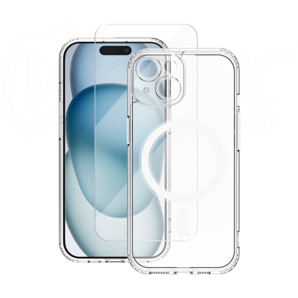 VMax tok + üvegfólia iPhone 16 Plus - átlátszó