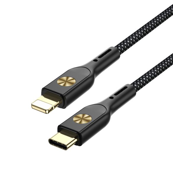 WIWU Wi-C035 City Type-C - Lightning kábel 30W 1.2m - fekete