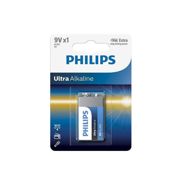 Philips Ultra alkáli elem 6LR61 9V