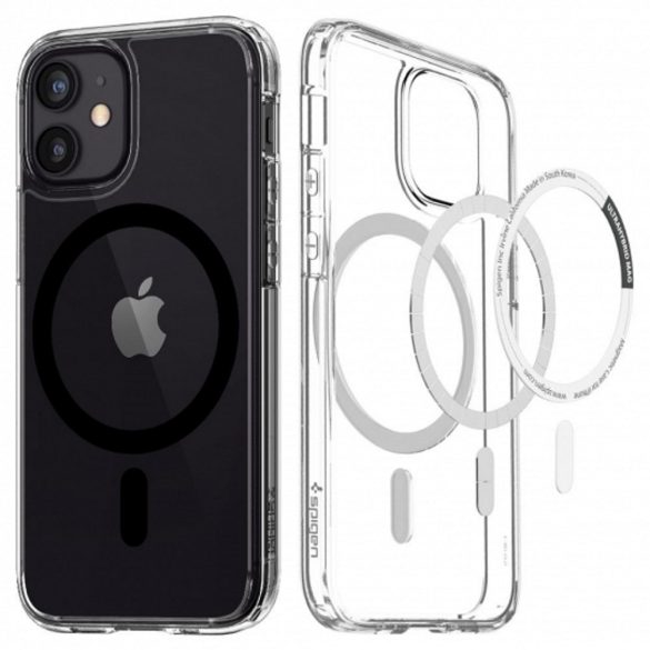 Spigen Hybrid Mag MagSafe-kompatibilis tok iPhone 12/12 Pro - fekete