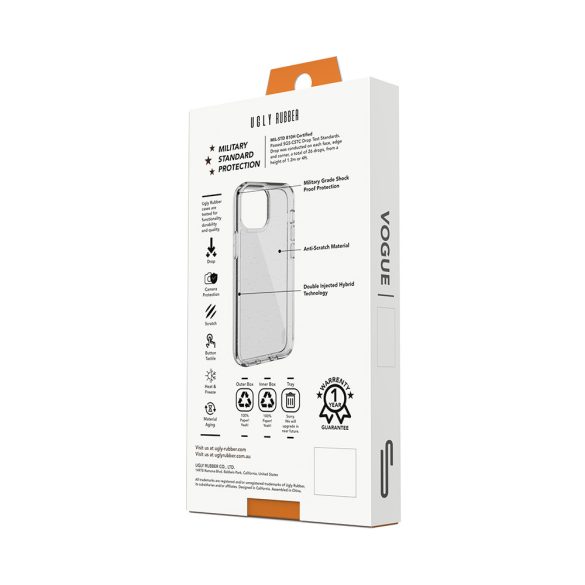 Ugly Rubber Vogue tok iPhone 14 Pro - fekete