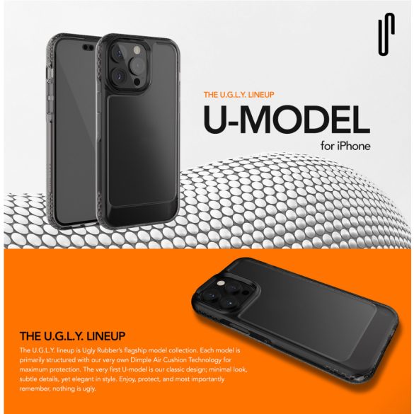 Ugly Rubber UMODEL tok iPhone 14 Pro - átlátszó