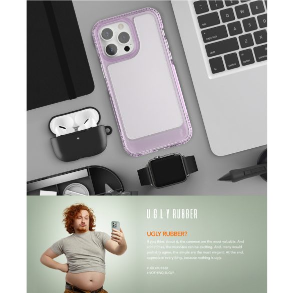 Ugly Rubber UMODEL tok iPhone 14 Pro - átlátszó