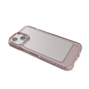 Ugly Rubber UMODEL tok iPhone 15 - átlátszó-rózsaszín