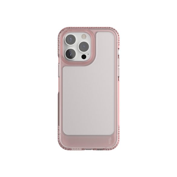 Ugly Rubber UMODEL tok iPhone 15 Pro - átlátszó-rózsaszín