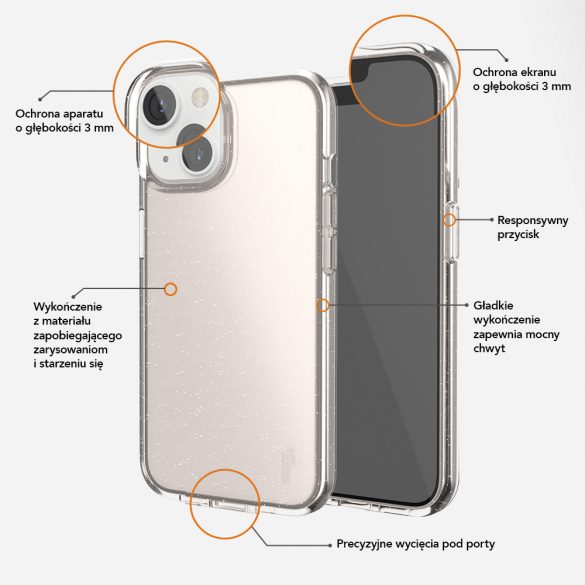 Ugly Rubber Vogue tok iPhone 15 Plus - rózsaarany színű