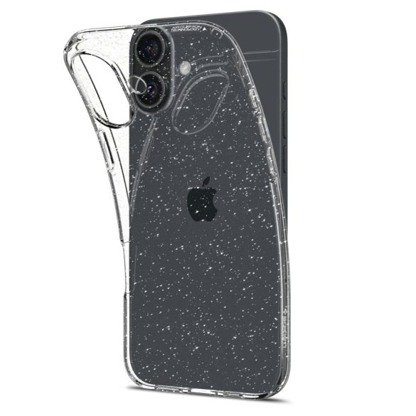 Spigen Liquid Crystal tok iPhone 16 - átlátszó csillogós