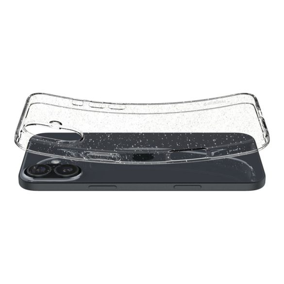 Spigen Liquid Crystal tok iPhone 16 - átlátszó csillogós