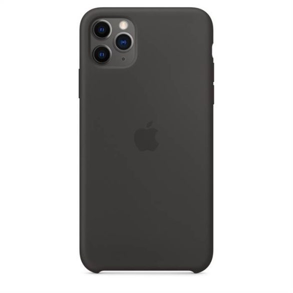 Apple iPhone 11 Pro Max MX002ZM/A Liquid Silicon Hátlap - Fekete