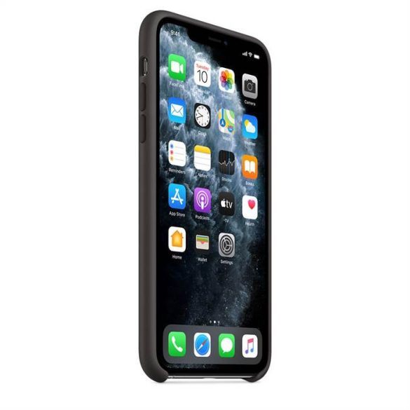 Apple iPhone 11 Pro Max MX002ZM/A Liquid Silicon Hátlap - Fekete