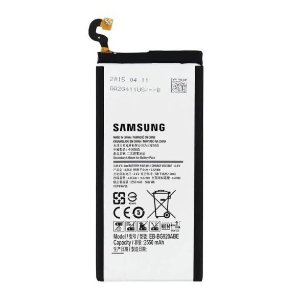 Samsung EB-BG920ABEG 2550 mAh Gyári Swap Akkumulátor - S6/G920