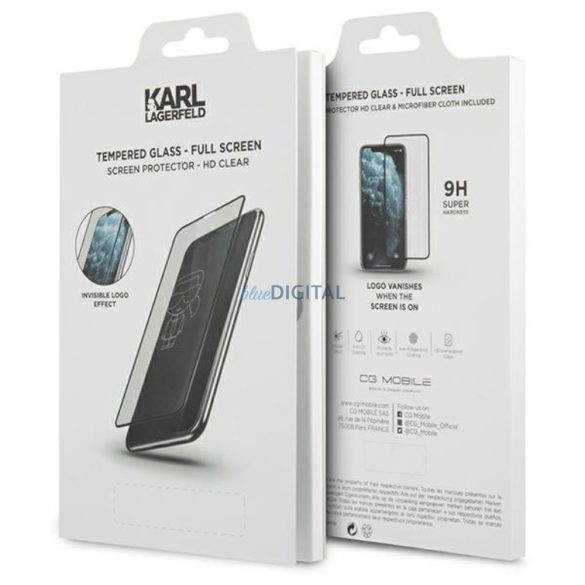 Apple iPhone XR/11 Karl Lagerfeld KLSPP12MTR Magic Logo 2.5D Full Üvegfólia - Fekete