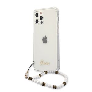 Apple iPhone 12/12 Pro GUESS GUHCN12MKPSWH TPU Hátlap - Átlátszó