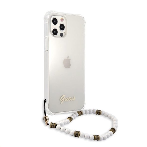 Apple iPhone 12/12 Pro GUESS GUHCN12MKPSWH TPU Hátlap - Átlátszó