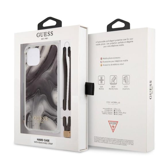 Apple iPhone 12 Pro Max GUESS GUHCN12LKSMAGR TPU Hátlap - Szürke