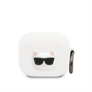 Apple Airpods 3 KARL LAGERFELD KLACA3SILCHWH Liquid Silicon Tartó - Fehér