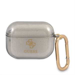 Apple Airpods Pro GUESS GUAPUCG4GK Glitter TPU Tartó - Fekete