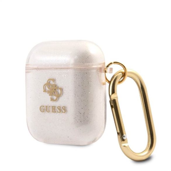 Apple Airpods 1/2 GUESS GUA2UCG4GD Glitter TPU Tartó - Arany