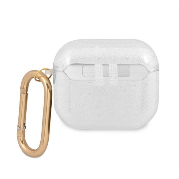 Apple Airpods 3 GUESS GUA3UCG4GT Glitter TPU Tartó - Átlátszó