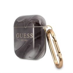 Apple Airpods 1/2 GUESS GUA2UNMK TPU Tartó - Fekete