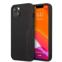 Apple iPhone 13 Mini AMG Bőr Hátlap - Fekete