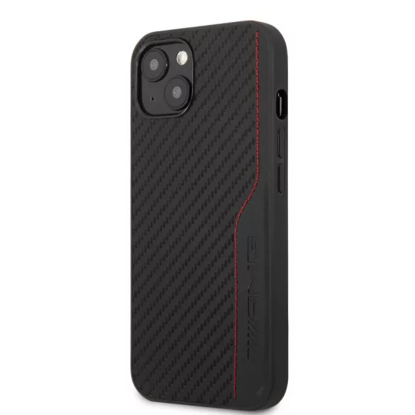 Apple iPhone 13 Mini AMG Bőr Hátlap - Fekete