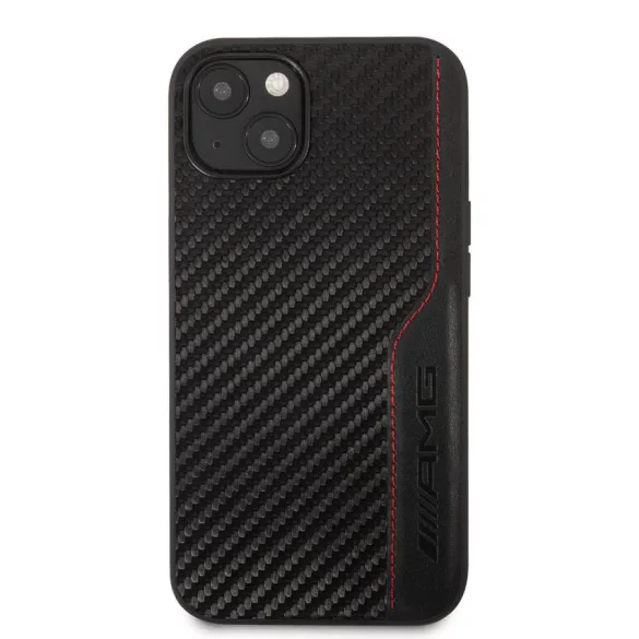 Apple iPhone 13 Mini AMG Bőr Hátlap - Fekete