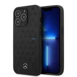 Apple iPhone 13 Pro Mercedes Bőr Hátlap - Fekete