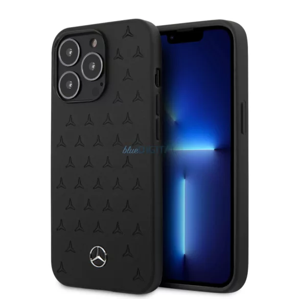 Apple iPhone 13 Pro Mercedes Bőr Hátlap - Fekete