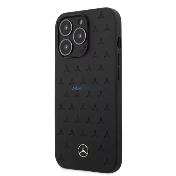 Apple iPhone 13 Pro Mercedes Bőr Hátlap - Fekete