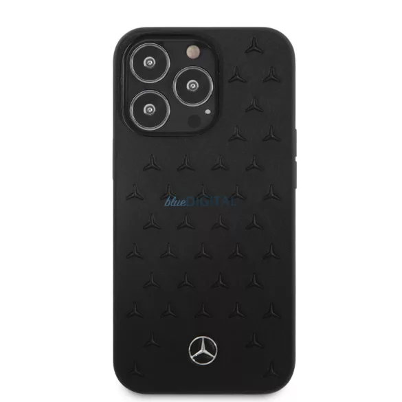 Apple iPhone 13 Pro Mercedes Bőr Hátlap - Fekete