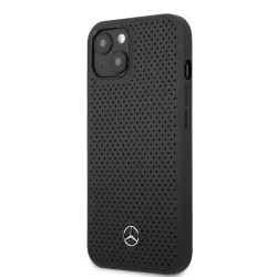 Apple iPhone 13 Mini Mercedes Bőr Hátlap - Fekete