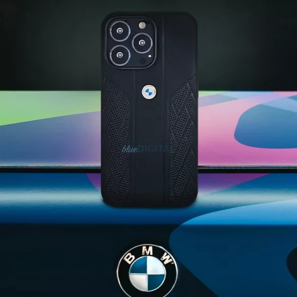 Apple iPhone 13 Pro BMW Bőr Hátlap - Fekete