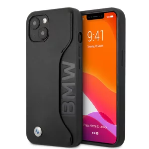 Apple iPhone 13 Mini BMW BMHCP13SRCSWK Bőr Hátlap - Fekete