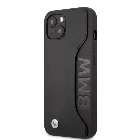 Apple iPhone 13 Mini BMW BMHCP13SRCSWK Bőr Hátlap - Fekete