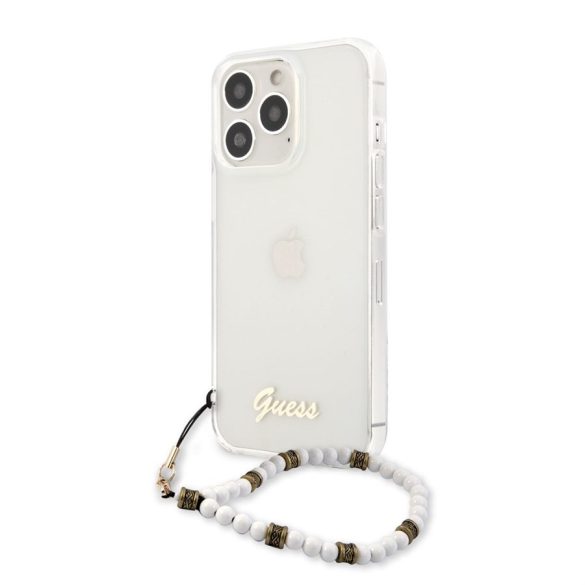 Apple iPhone 13 Pro GUESS GUHCP13LKPSWH TPU Hátlap - Átlátszó