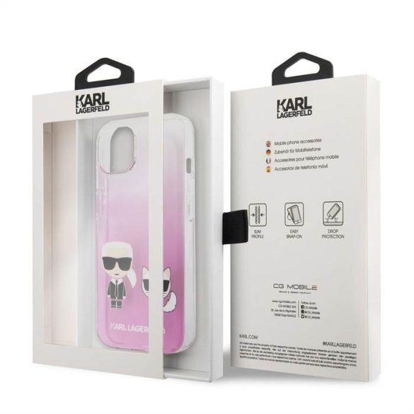 Apple iPhone 13 KARL LAGERFELD KLHCP13MCKTRP TPU Hátlap - Rózsaszín