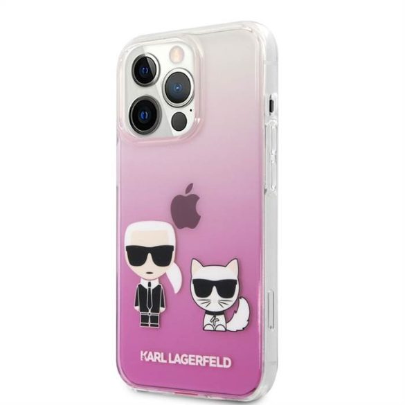 Apple iPhone 13 Pro Max KARL LAGERFELD KLHCP13LCKTRP TPU Hátlap - Rózsaszín