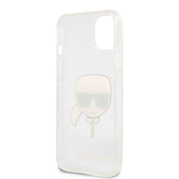 Apple iPhone 13 Mini KARL LAGERFELD KLHCP13SKHTUGLS Glitter TPU Hátlap - Ezüst